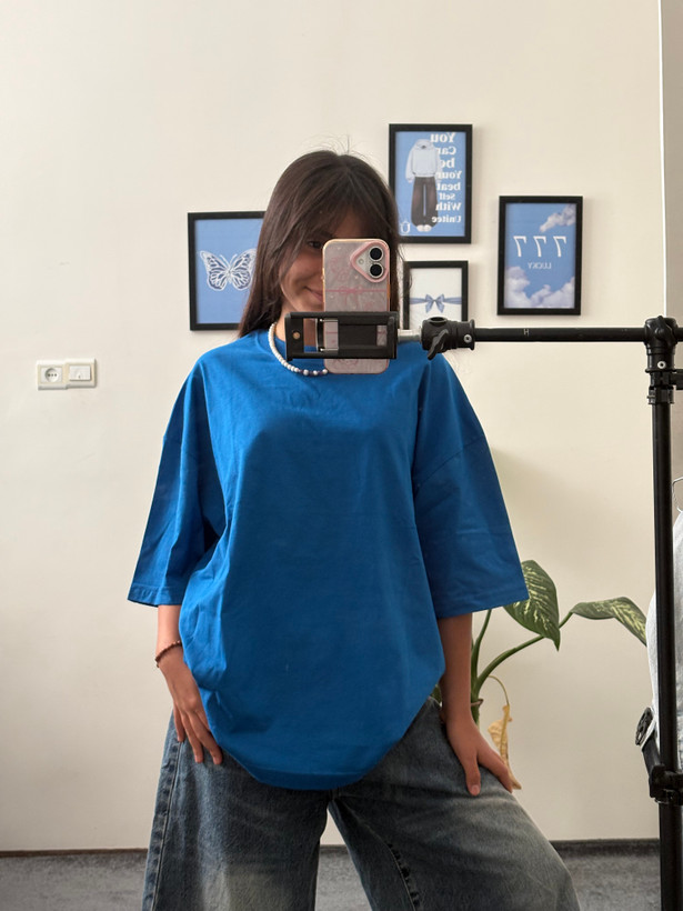 تیشرت بیسیک آبی نفتی
